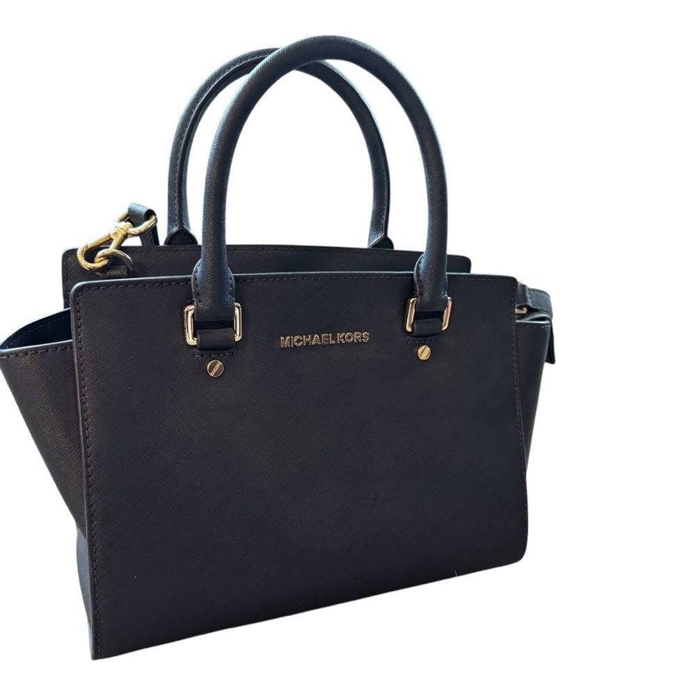 MICHAEL Michael Kors Selma Medium Satchel, featured in navy - Picture 2 of 10